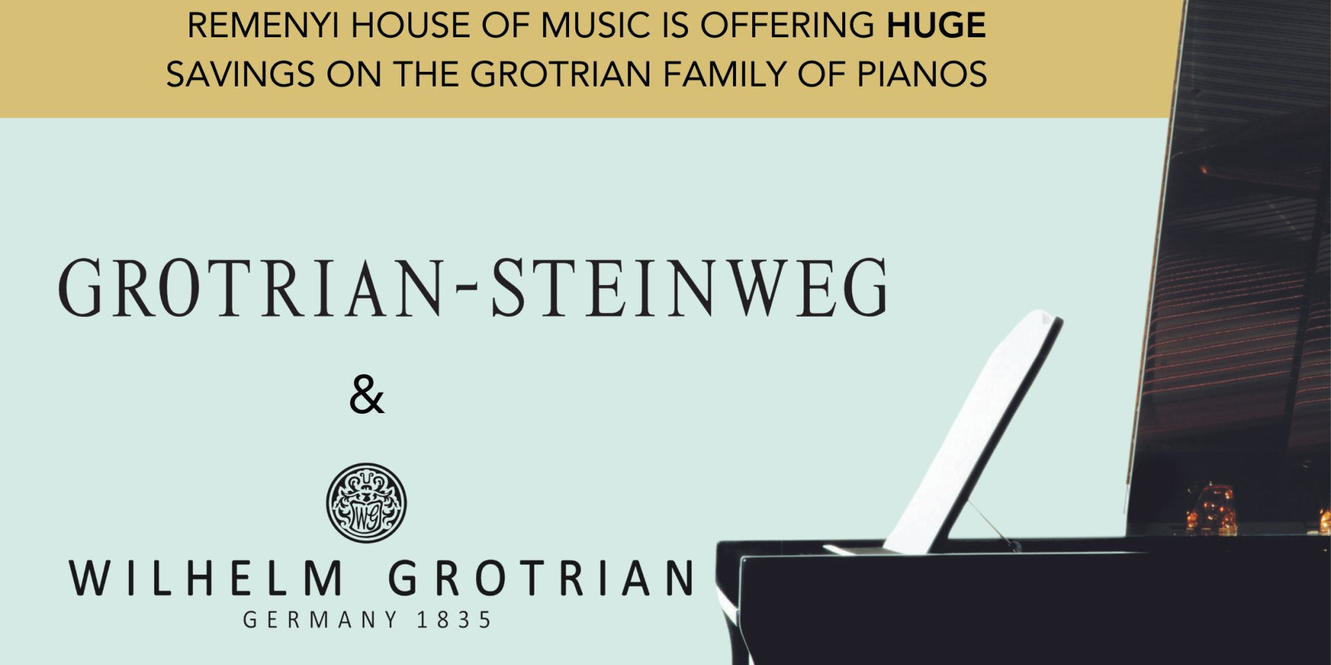 Piano Sale! Grotrian Pianos on Sale from February 26- March 2, 2024 - Remenyi House of Music