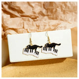 Kitty Cat on Keys Earrings