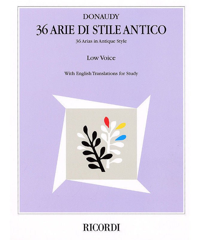 36 Arie Di Stile Antico, Low Voice - Remenyi House of Music