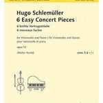 6 Easy Concert Pieces, Op. 12 for Cello and Piano - Remenyi House of Music