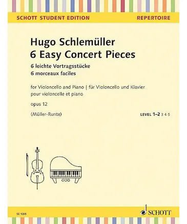 6 Easy Concert Pieces, Op. 12 for Cello and Piano - Remenyi House of Music