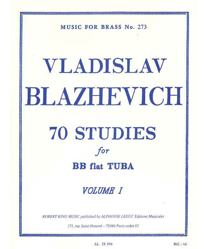 70 Studies for Bb Tuba - Volume I - Remenyi House of Music