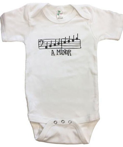 A Minor Onesie (for 6 - 12 months) - White - Remenyi House of Music