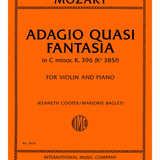 Adagio Quasi Fantasia, K. 396 (K6 385f) - First Edition - Remenyi House of Music