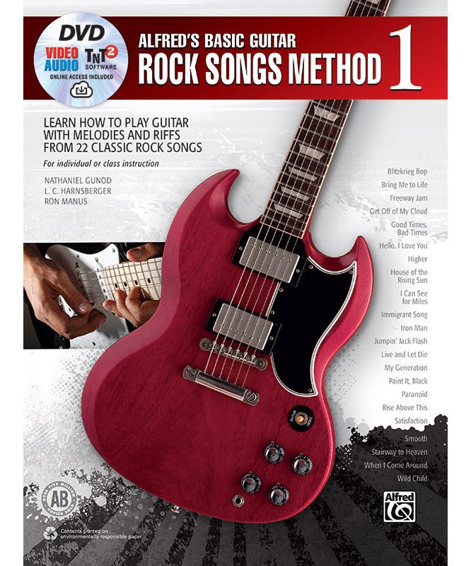 Alfred's Basic Guitar Rock Songs Method 1 - Remenyi House of Music