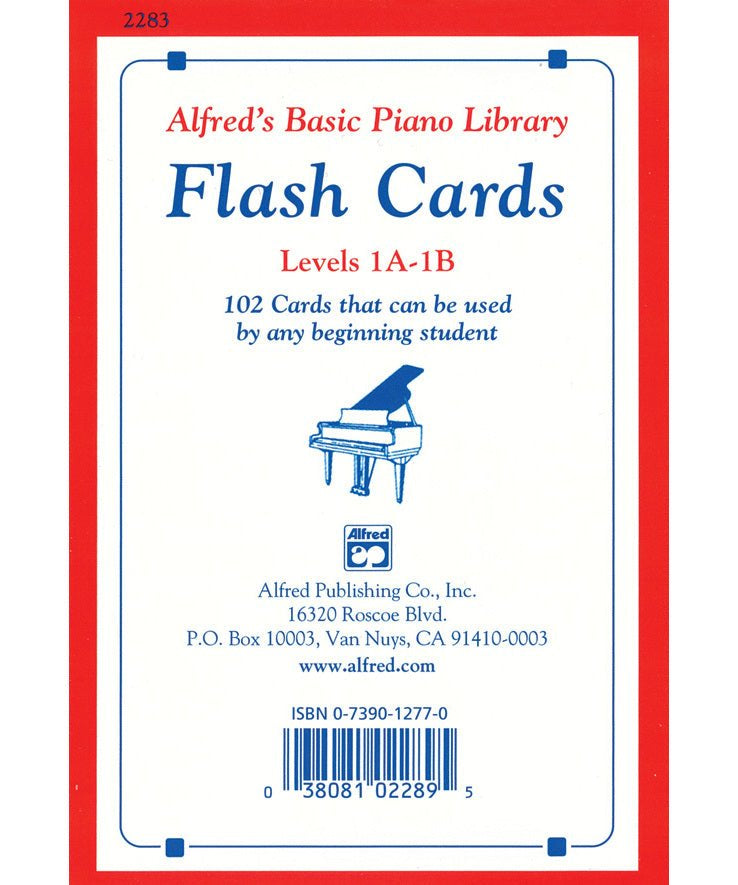 Alfred's Basic Piano Library: Flash Cards, Levels 1A & 1B - Remenyi House of Music