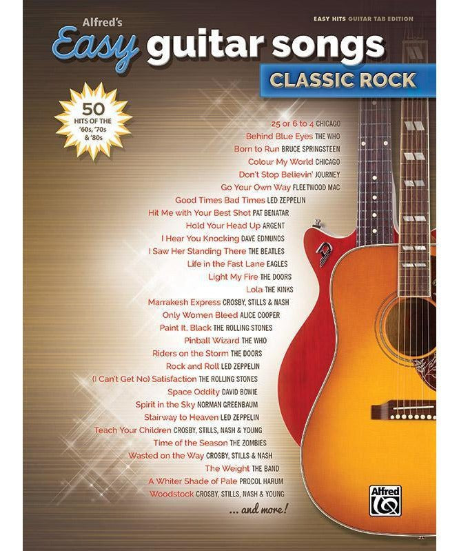 Alfred's Easy Guitar Songs: Classic Rock - Remenyi House of Music