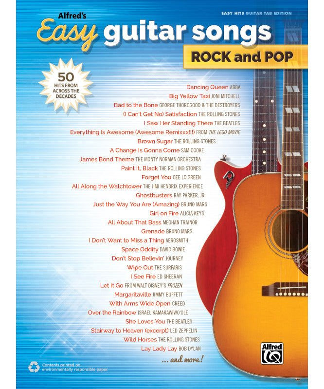 Alfred's Easy Guitar Songs: Rock and Pop - Remenyi House of Music