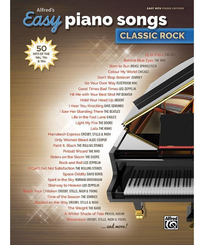 Alfred's Easy Piano Songs: Classic Rock - Remenyi House of Music