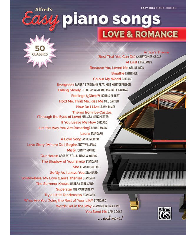 Alfred's Easy Piano Songs: Love & Romance - Remenyi House of Music