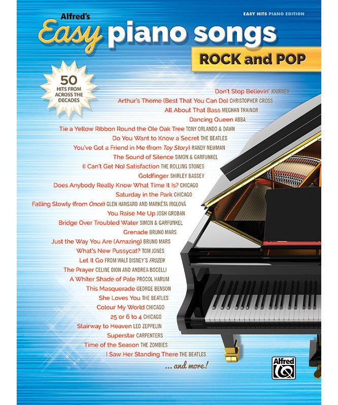 Alfred's Easy Piano Songs: Rock and Pop - Remenyi House of Music