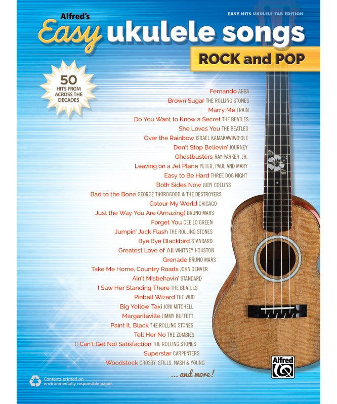 Alfred's Easy Ukulele Songs: Rock and Pop - Remenyi House of Music