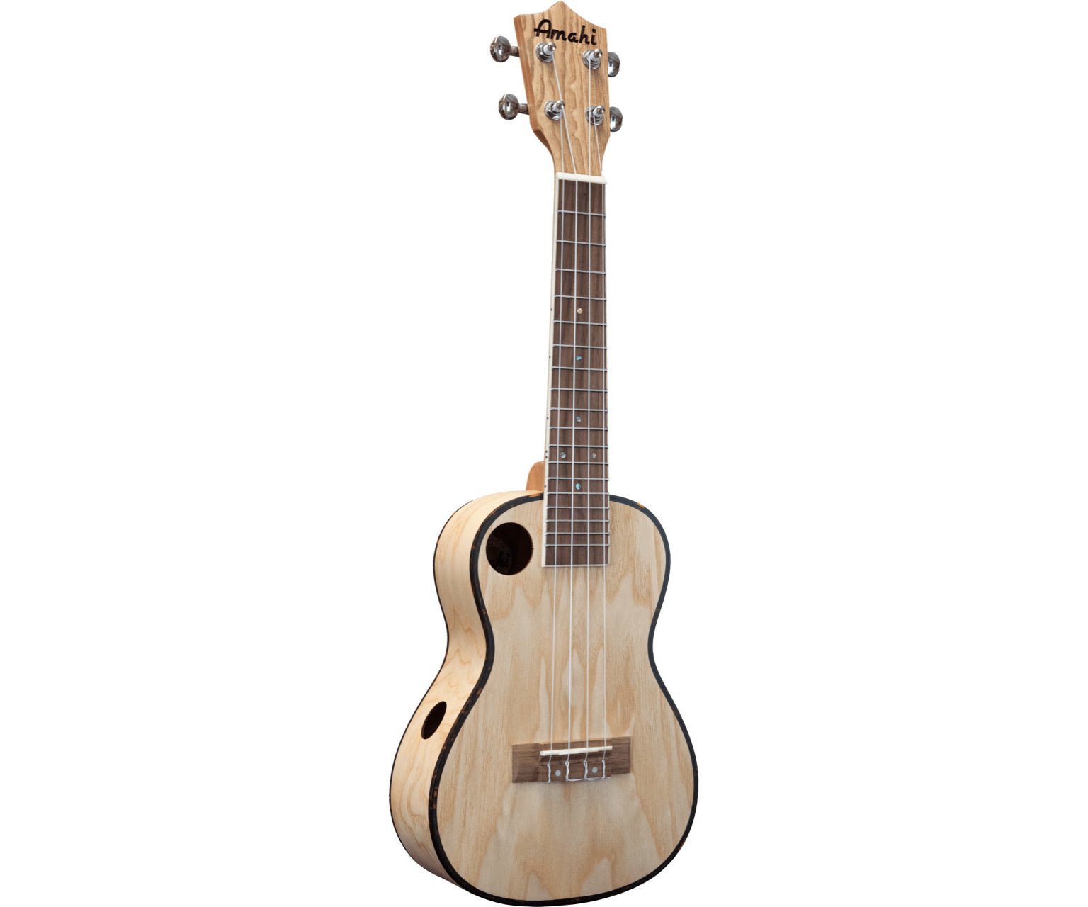 Amahi F880C Classic Quilted Ash Concert w/Offset & Side Soundhole Ukulele - Remenyi House of Music