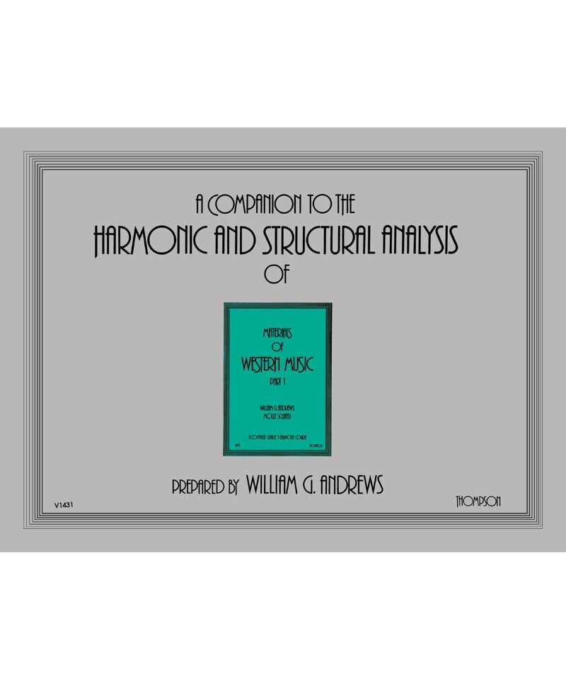 Andrews/Sclater - Companion to the Harmonic and Structural Analysis of the Materials of Western Music - Remenyi House of Music