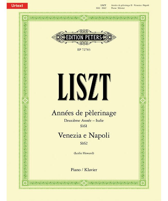 Années de pèlerinage: Deuxième Année (Italie), Venezia e Napoli for Piano - Remenyi House of Music