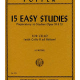 Popper, D. - 15 Easy Studies Op. 76-73 (with 2nd part)