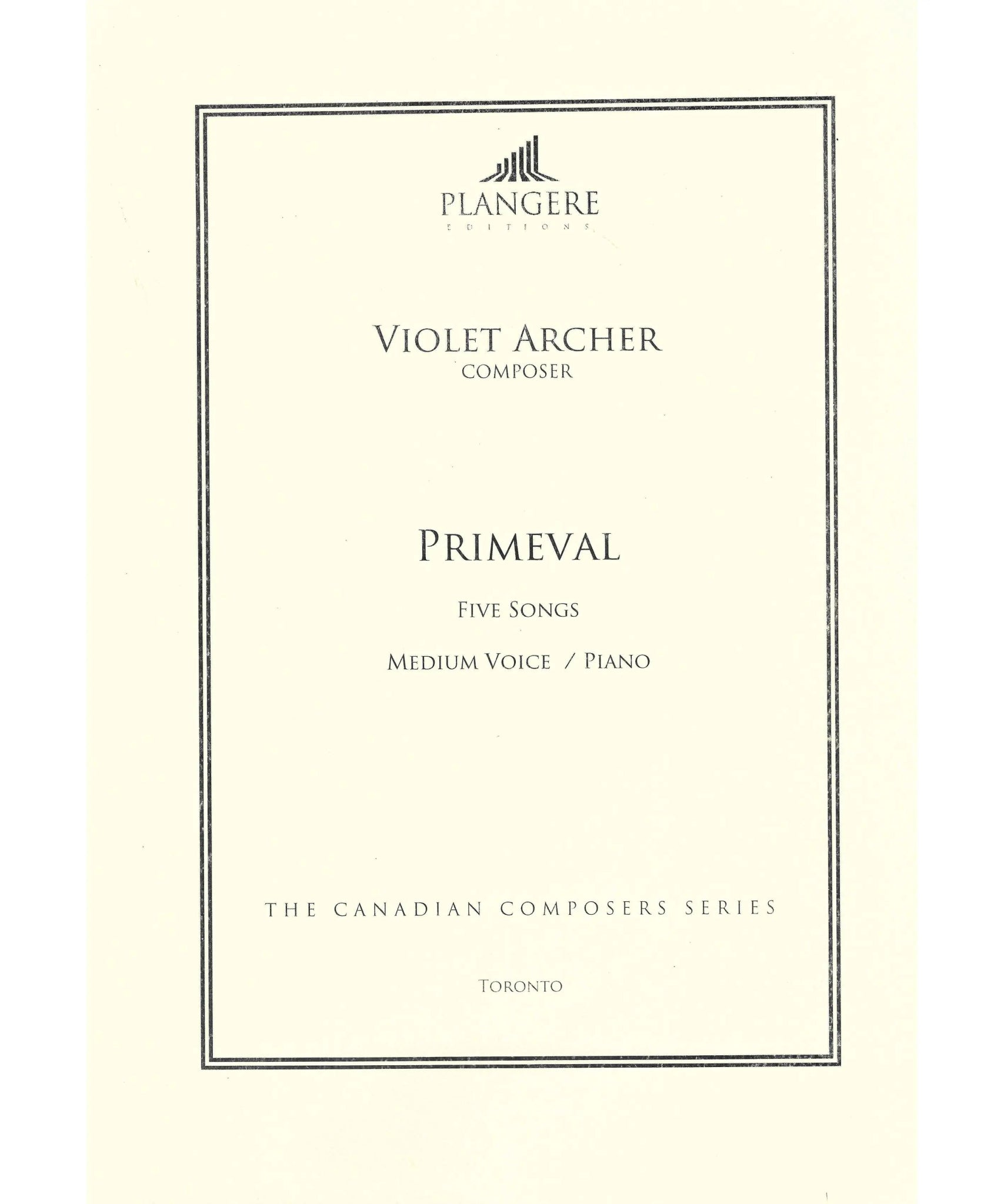 Archer, V. - Primeval - Remenyi House of Music