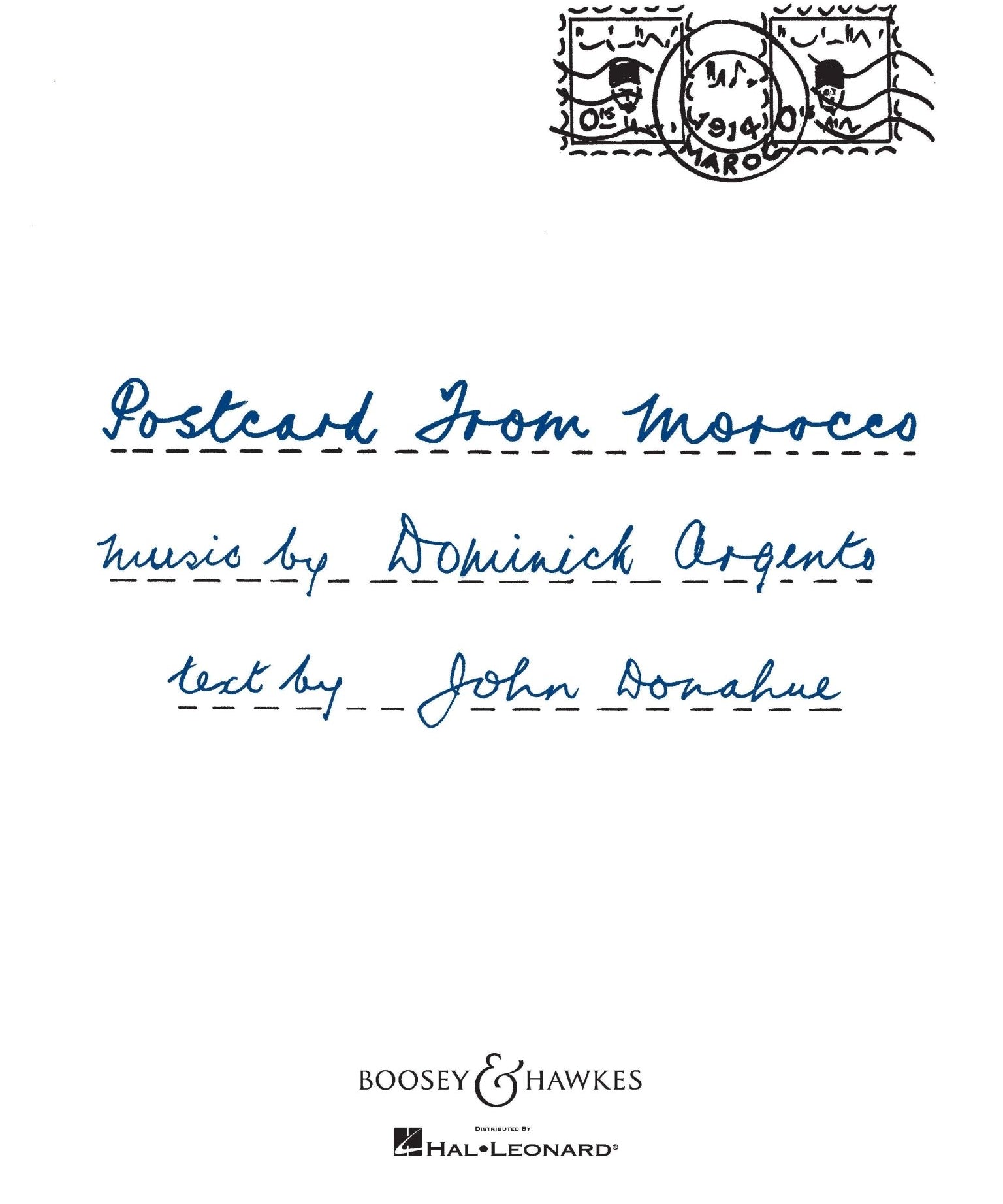 Argento, D. - Postcard from Morocco - Remenyi House of Music