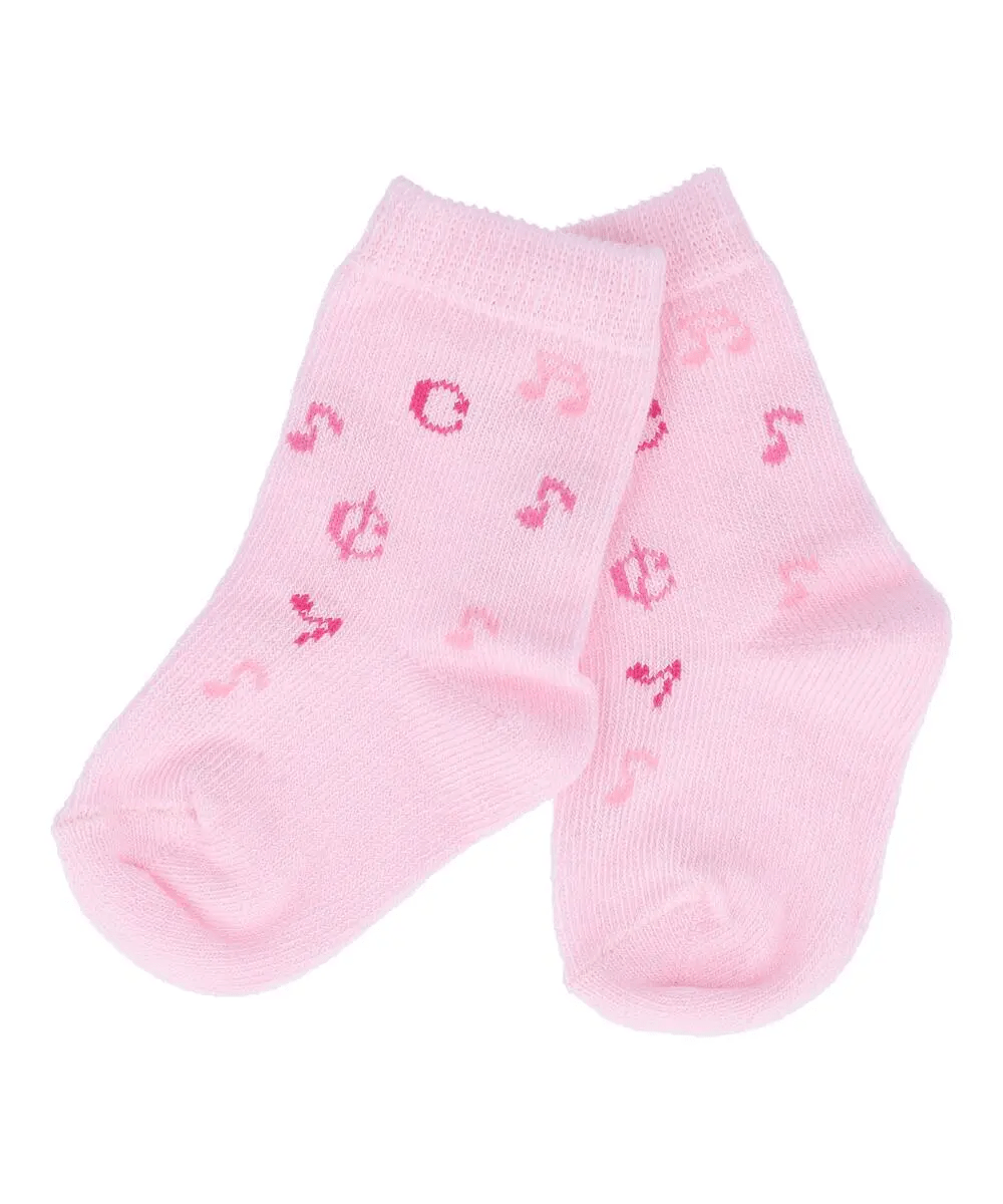 Baby Socks - Pink with Music Notes - Remenyi House of Music