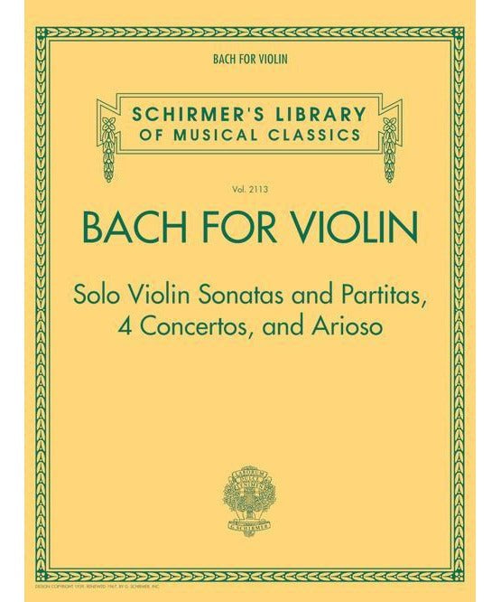 Bach for Violin - Sonatas and Partitas, 4 Concertos, and Arioso - Remenyi House of Music