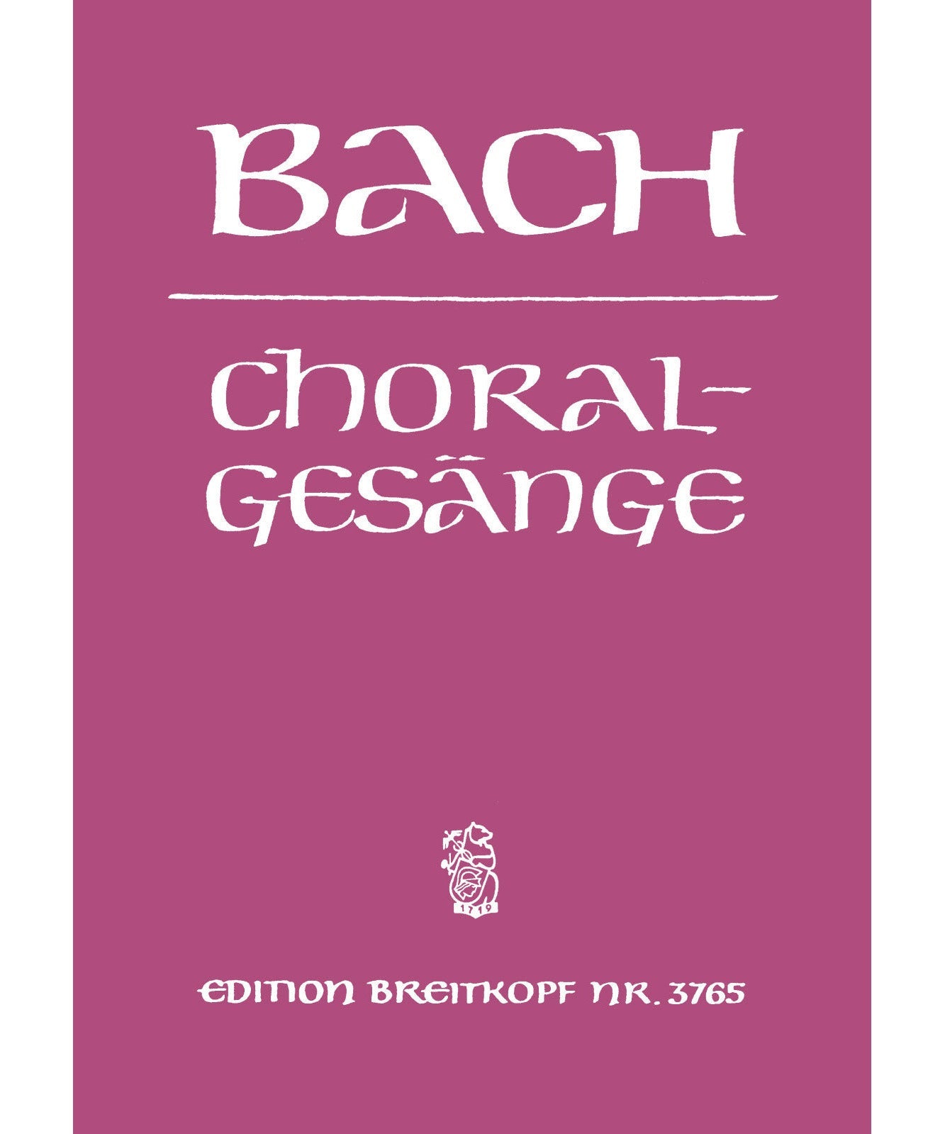 Bach J.S. - 389 4 - Part Chorales With Text - Remenyi House of Music