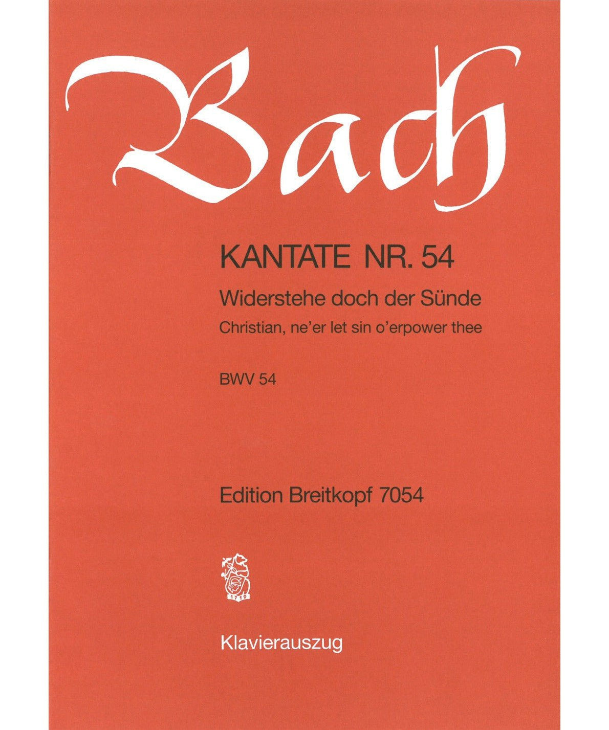 Bach J.S. - Cantata BWV 54 Widerstehe doch der Sünde - Remenyi House of Music