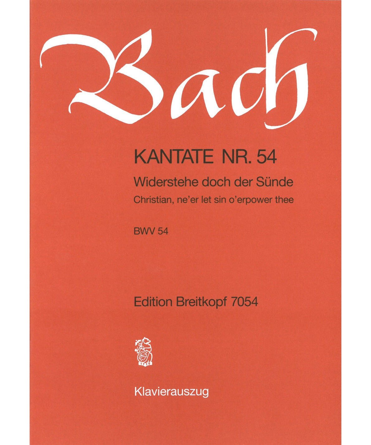 Bach J.S. - Cantata BWV 54 Widerstehe doch der Sünde - Remenyi House of Music