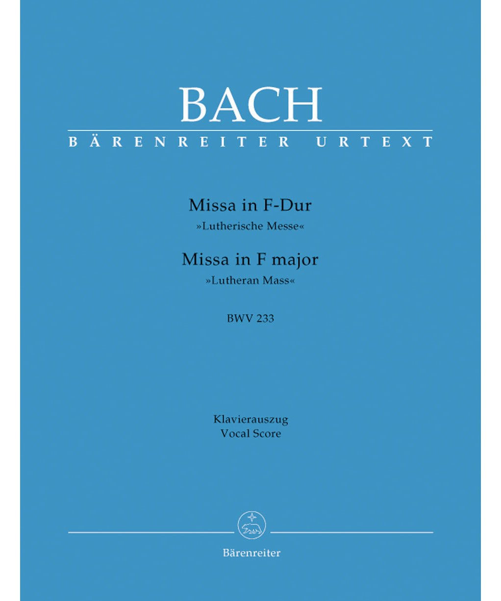 Bach J.S. - Missa In F BWV 233 Lutheran Mass 1 - Remenyi House of Music