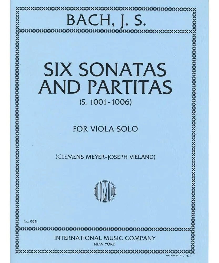 Bach J.S. - Six Sonatas & Partitas - S. 1001 - 1006 - Viola - Remenyi House of Music