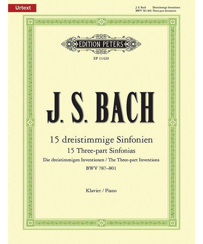 Bach, J.S. - Three - part Sinfonias (Inventions) BWV 787–801 for Piano - Remenyi House of Music