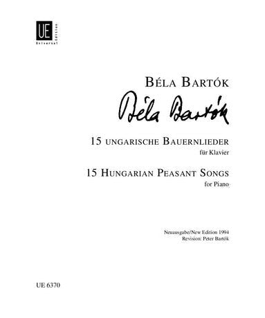 Bartok, B. - 15 Hungarian Peasant Songs - Remenyi House of Music