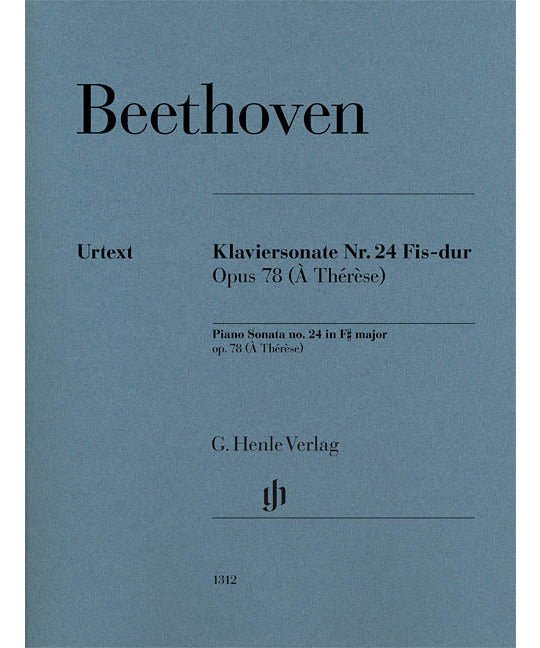 Beethoven, L. - Piano Sonata No. 24 in F - sharp Major, Op. 78 - Remenyi House of Music