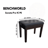 Benchworld "Sonata Pro 1C" Piano Bench - Polished Ebony - Remenyi House of Music