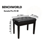 Benchworld SONATA PRO 1C SE Satin Black Adjustable Bench - Remenyi House of Music