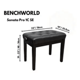 Benchworld SONATA PRO 1C SE Satin Black Adjustable Bench - Remenyi House of Music
