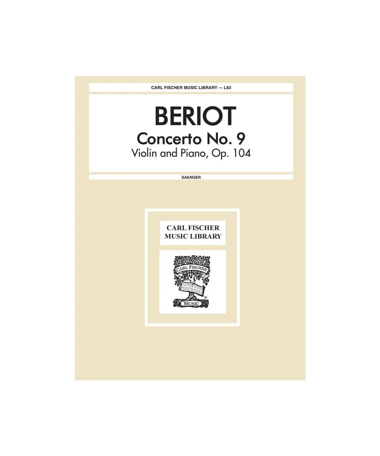 Beriot C. - Violin Concerto 9 in A - Op 104 - Remenyi House of Music