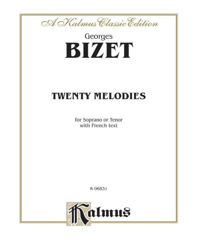Bizet, G. - Twenty Melodies for Soprano or Tenor - Remenyi House of Music