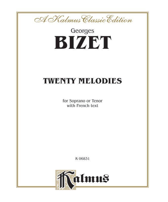 Bizet, G. - Twenty Melodies for Soprano or Tenor - Remenyi House of Music