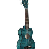 Blue Exotic Mahogany Soprano Ukulele