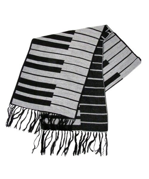 Black and Grey Keyboard Scarf - Remenyi House of Music