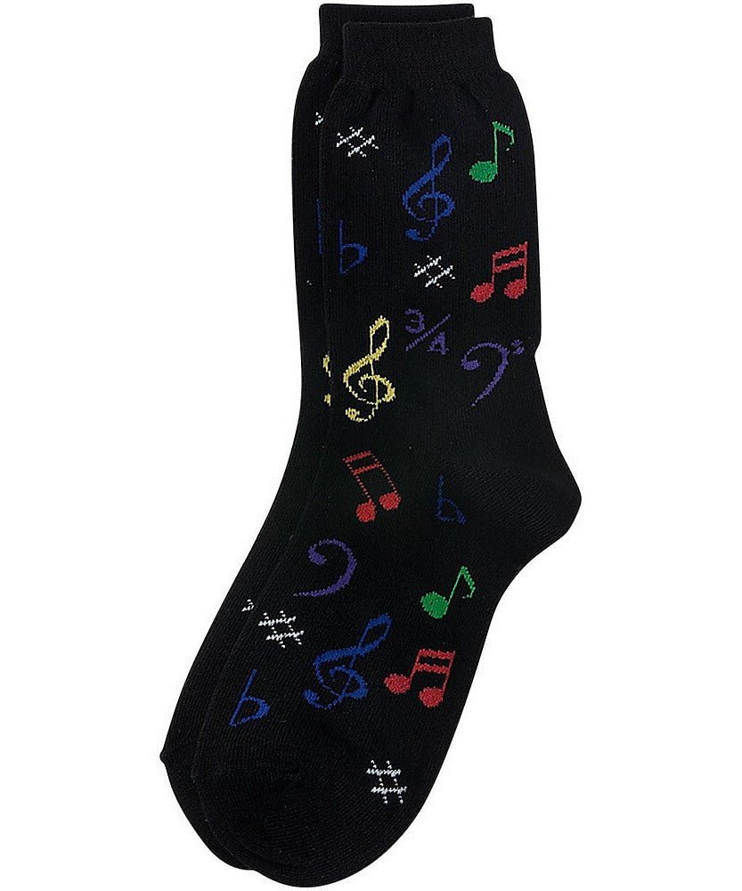 Black Socks - Notes and Clefs (Ladies) - Remenyi House of Music