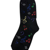 Black Socks - Notes and Clefs (Ladies) - Remenyi House of Music