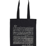Black Tote Bag - Beethoven Sonata - Remenyi House of Music