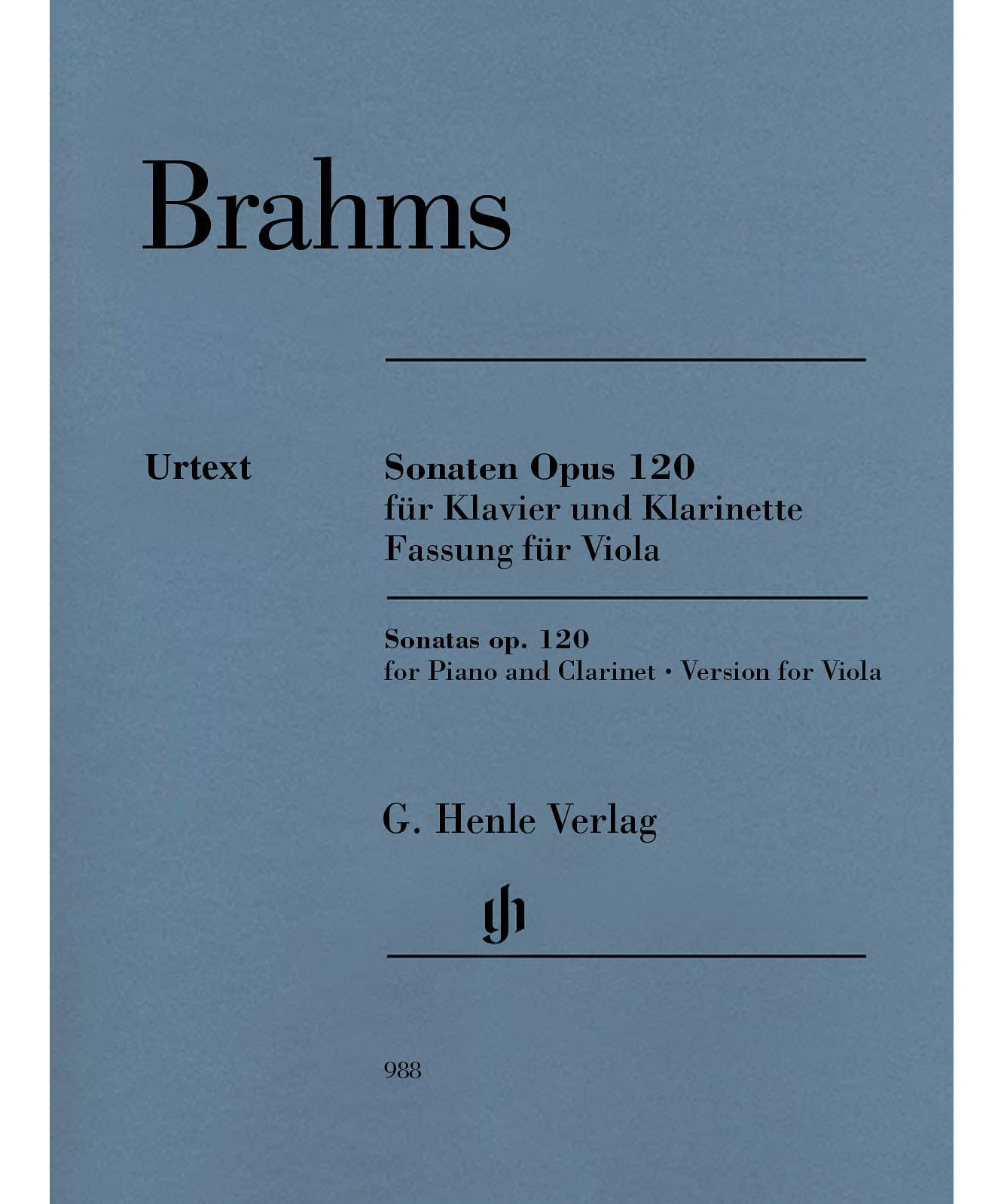 Brahms: Clarinet Sonatas Op. 120 (arranged for viola) - Remenyi House of Music