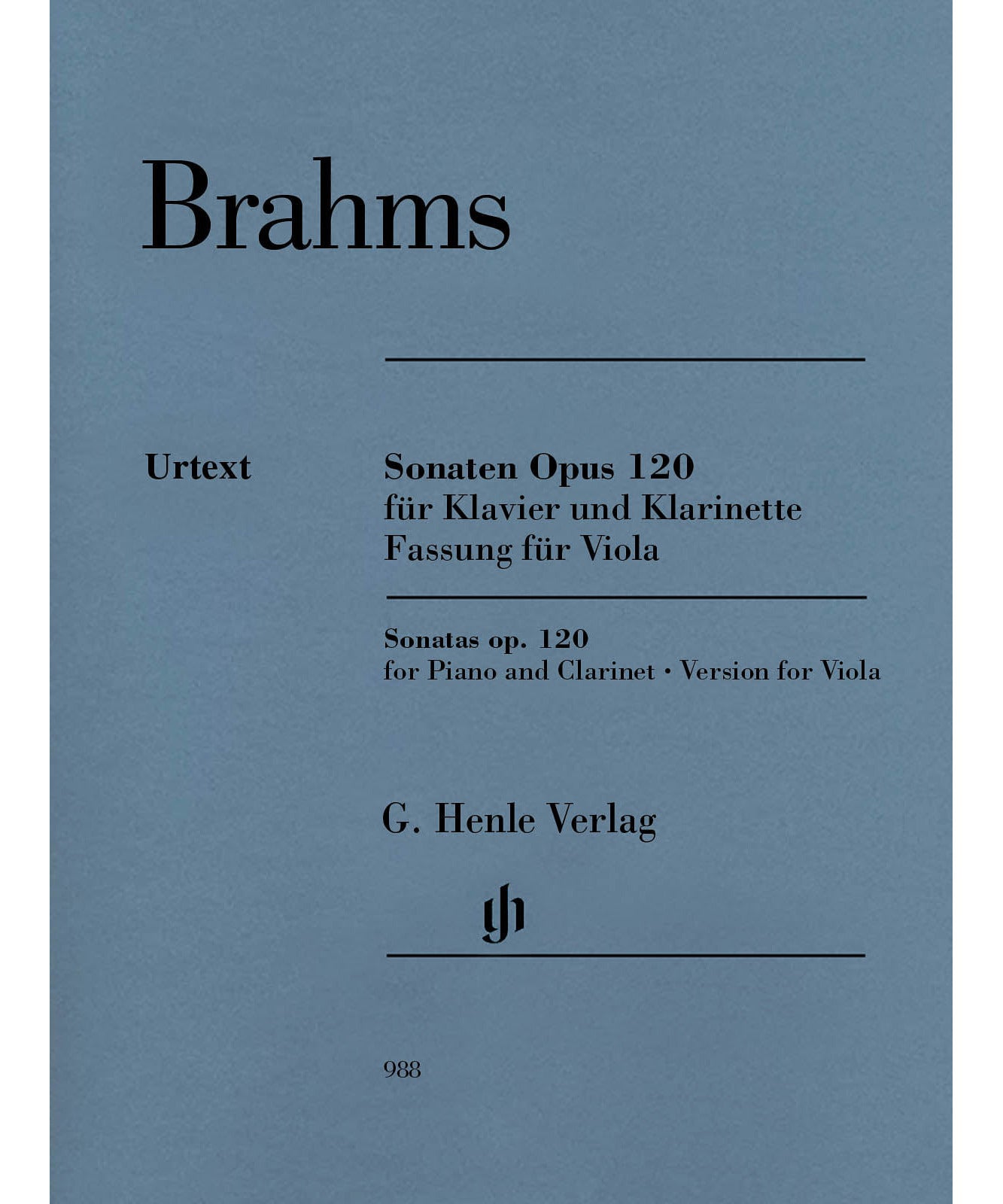 Brahms: Clarinet Sonatas Op. 120 (arranged for viola) - Remenyi House of Music