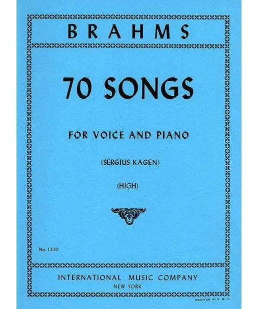 Brahms, J. - 70 Songs - High Voice - Remenyi House of Music