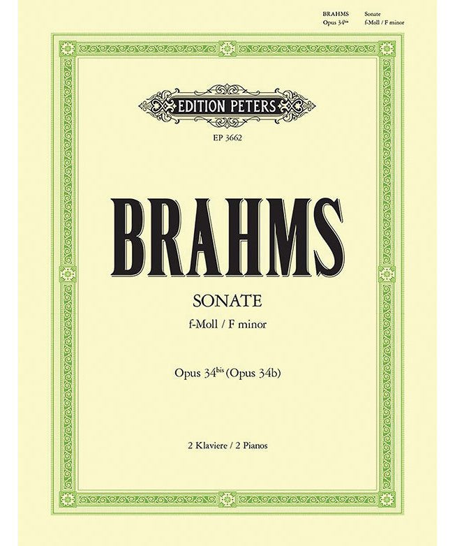 Brahms, J. - Sonata for 2 Pianos in F minor Op. 34b (2P, 4H) - Remenyi House of Music