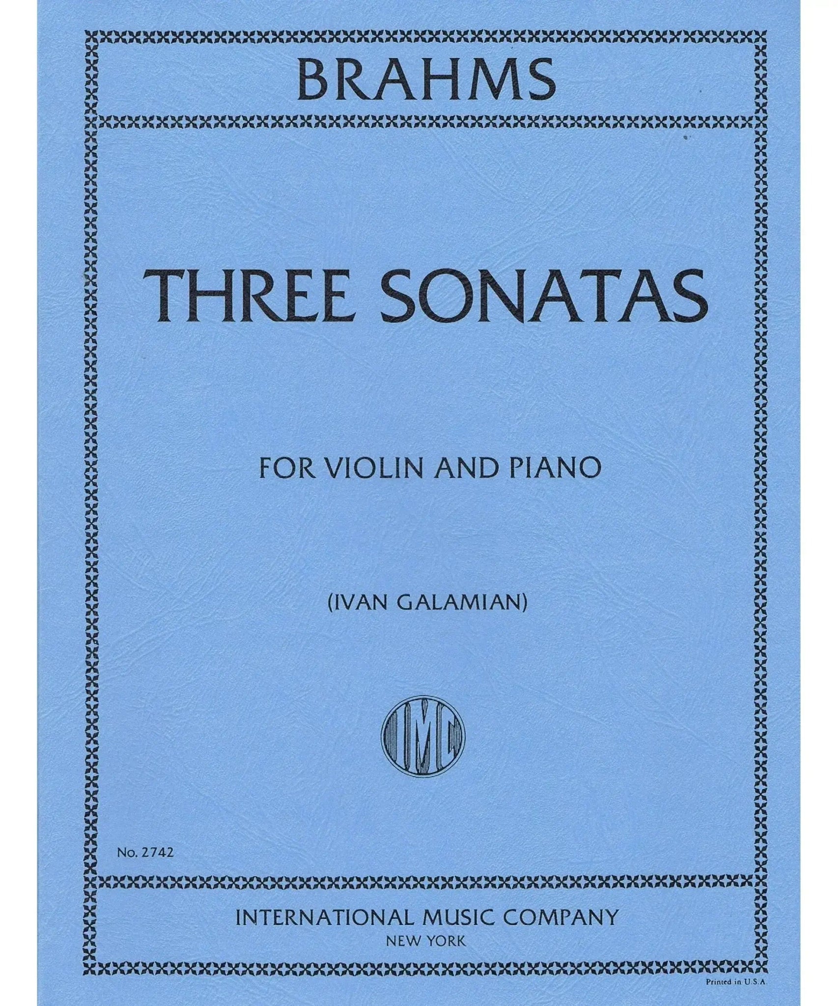 Brahms J. - Three Sonatas for Violin and Piano - Remenyi House of Music