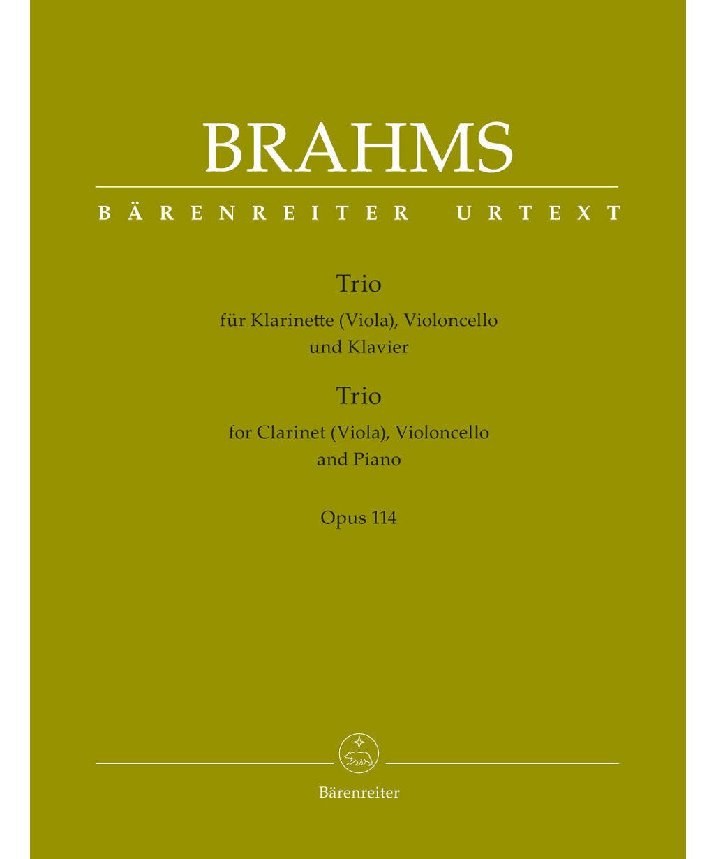 Brahms J - Trio for Clarinet (Viola), Violoncello and Piano op. 114 - Remenyi House of Music