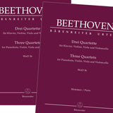 Beethoven L. - 3 Quartets For Piano Violin Viola & Cello Woo 36